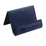 Blue Leatherette Phone Easel