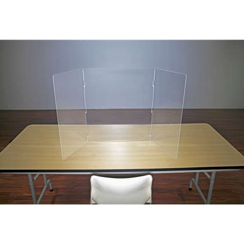 Flatpack Plexiglass Table Top Sneeze Guard, Plexiglass Table Top Protector Round