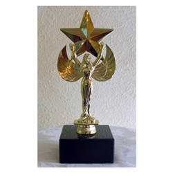 Female Victory Star Trophy on Marble