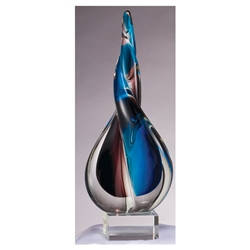 Blue & Brown/Maroon Glass Art Awards