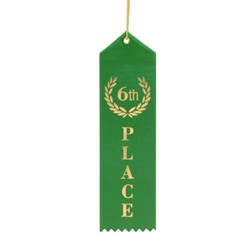 Green 6th Place Ribbons