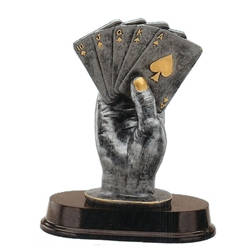 Hand of Cards Poker Trophies