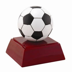 Soccer Ball on Rosewood Base Trophies