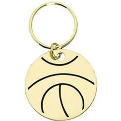 Basketball Brass Key Chain Medals
