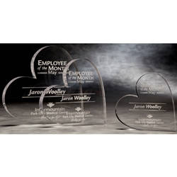 Heart Shaped Paperweight Acrylic Awards
