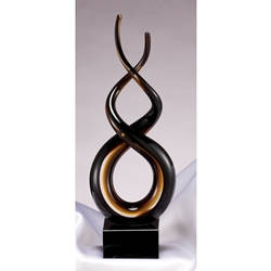 Black Twisted Glass Art Awards