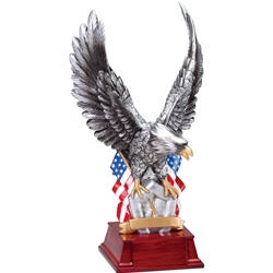 Silver Eagle with Shield and Flag Trophies