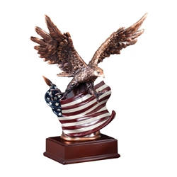 American Eagle with Flag Trophies
