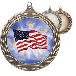American Flag Insert Medals