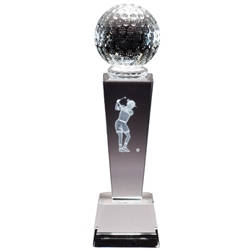 Golf Male Sport Crystal Trophies