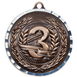 3rd Place Bronze Diamond Cut Medals