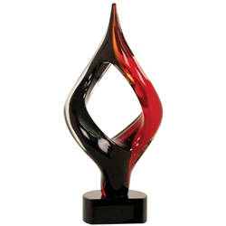 Red & Black Twist Art Glass Awards