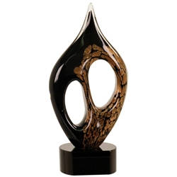 Black & Gold Coral Art Glass Awards