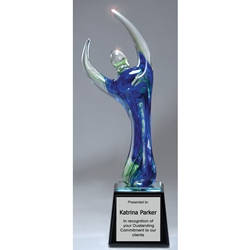 Celebration Glass Art Awards on Black Base