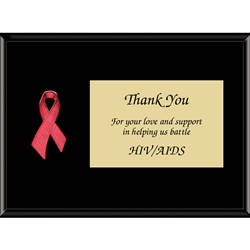 Red Awareness Ribbon Plaques