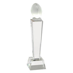 Football Crystal Pedestal Trophies