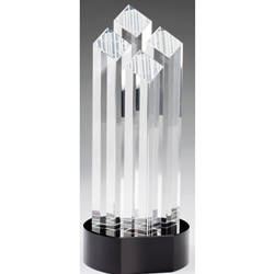 Crystal 4-Column Diamond Trophies