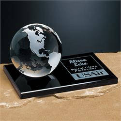 Continental Globe on Glass Base Award