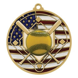 Softball Patriotic Medals