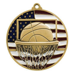 Basketball Patriotic Medals