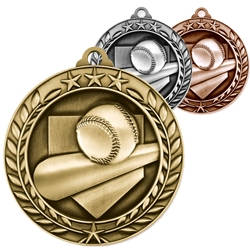 Baseball Wreath Medals