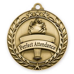 Perfect Attendance Wreath Medals