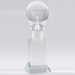 Light Bulb Crystal Trophy
