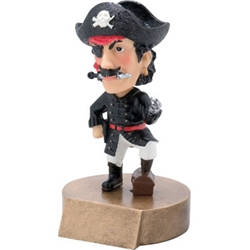Pirate/Buccaneer Mascot Bobblehead Trophies