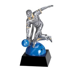 Male Bowling Motion Extreme Trophies