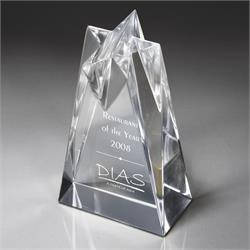 Clear Star Power Sculptured Lucite Award