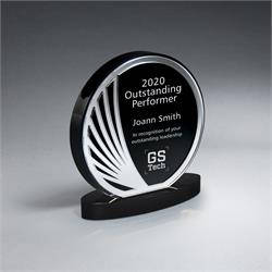 Freeflow Silver Mirror and Ebony Circle Award