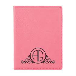 Leatherette Passport Holder , Pink