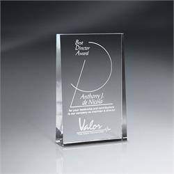 Optic Crystal Wedge Award Trophy