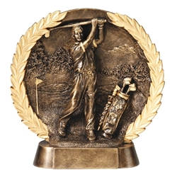 Golf Round Resin Plate Trophies