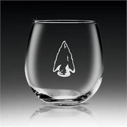 Red Wine Crystal Stemless Glass