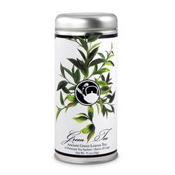 Tea Can Company Ancient Green Leaves Tall Tin