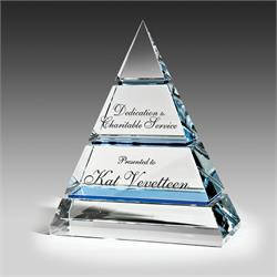 Tiered Pyramid Crystal Award
