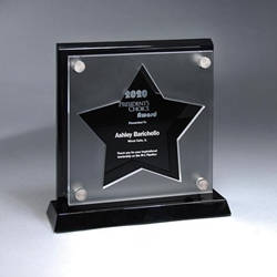 Frosted Lucite Star Cutout on Risers Award