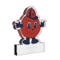 Personalized Acrylic Teacher of the Year Award - Custom Cut With School Mascot