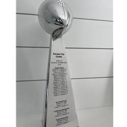 Kansas City Chiefs Chrome Lombardi Replica Super Bowl Trophy