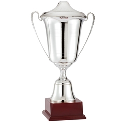 Italian Silver Trophy Cup on Rosewood Base
